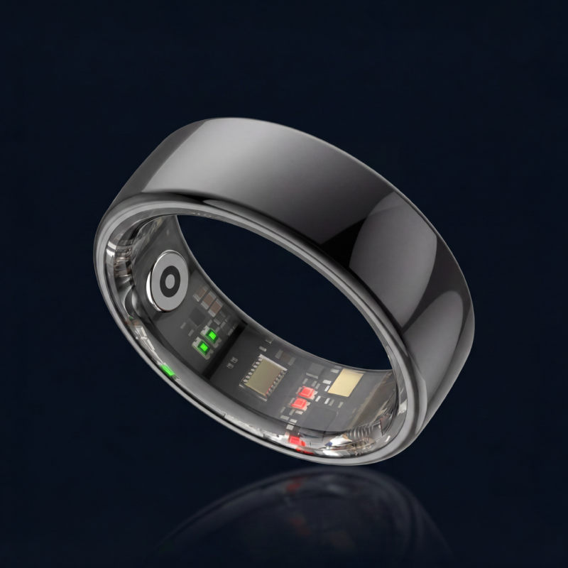 Westend Smart Ring – älysormus tuotekuva, logon ja leikkauksen detail
